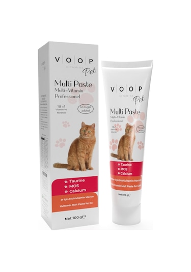 Voop Pet Multi Paste Malte Kedilerde Tüy Yumak Multivitamin Macun 100 G