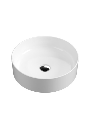 Aqua Bagno Bianzo Tezgah Üstü Çanak Lavabo, Batarya Deliksiz, 42 Cm Beyaz