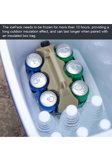 Vkemall Khaki Dışarıda Kullanıma Uygun Buz Kutusu - 1.6l Kapasite, İçecekleri Soğutmak İçin Taşınabilir Pe+kauçuk Buzluk Çok Renkli