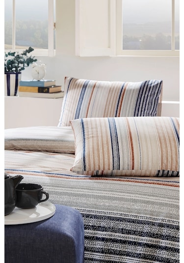 Floretta Jute Line Tek Kişilik Nevresim Takımı Krem