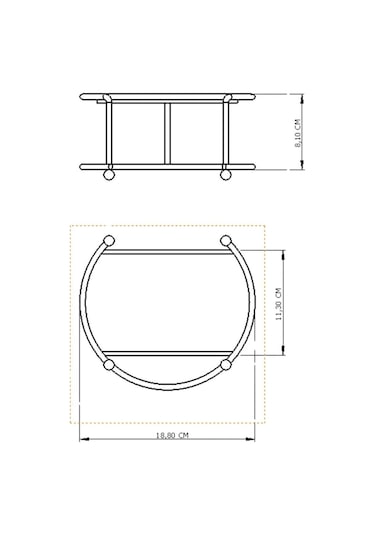 Gümüş Sunumluk 2'li Küçük Boy Metal Sunumluk Hediyelik Dekorasyon İkramlık / Siyah Pleksi / Paslanmaz