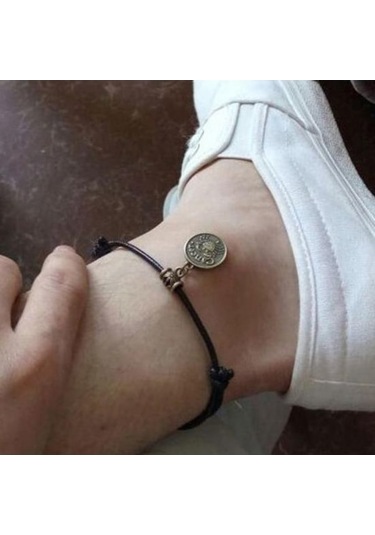 Novahub Taurus 12 Takımyıldızları Yuvarlak Charm Suni Deri Halat Halhal Ayak Zinciri Ayak Bileği Bilezik Çok Renkli Çok Renkli