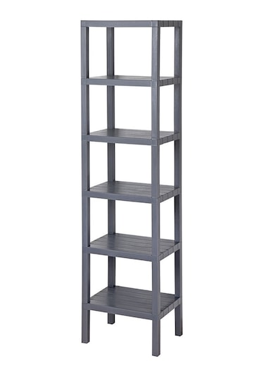 Mithra Life MIT1046 6 Katlı Plastik Gri Banyo Mutfak Rafı