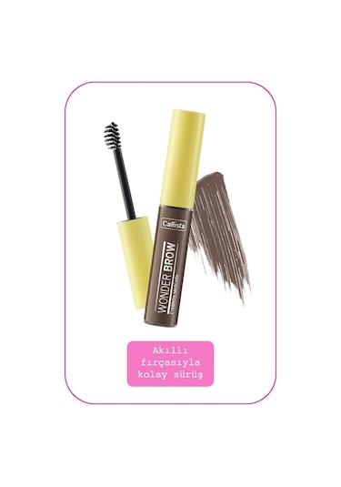 Callista Wonder Brow Eyebrow Mascara Kaş Maskarası 02 Kahve