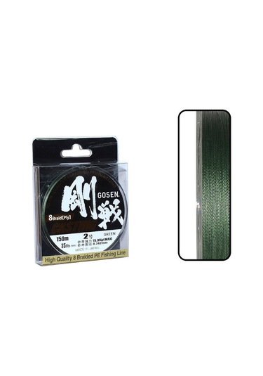 Gosen W8 Casting PE 8 Örgü Spin İp Misina 150mt Yeşil 2.0 PE