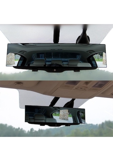 Novahub Geniş Açı Beyaz Araba Dikiz Aynası Otomatik Ayarlanabilir Güvenlik Dikiz Kör Parça Evrensel