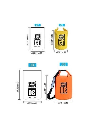 Pazly Yüksek Kapasiteli Açık Hava Sporları İçin Su Geçirmez Pvc Çanta, Çift Askılı, Dayanıklı Tasarım Sarı Sarı Sarı