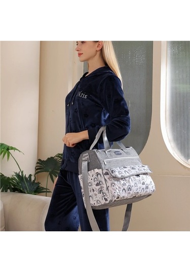 Flybuy Tek Omuz Moda Jialan Gri Büyük Kapasiteli Anne Çantası Vq Gri