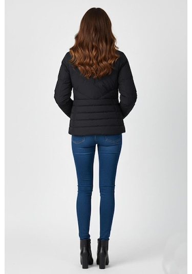 Baglan Kadın Spor İçi Peluş Mont M5309 Bgl-st04914 Siyah