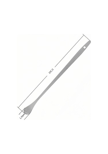 Gajeena Ti Çay Ve Kahve Karıştırıcı Kaşığı - 19cm Uzun Kollü, Dayanıklı Ve Hafif, Kare/daire Uç Seçenekli Gümüş Renkli Diğer