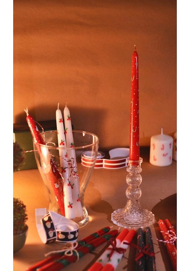 El Yapımı Yeni Yıl Şamdan Mumları 2'li