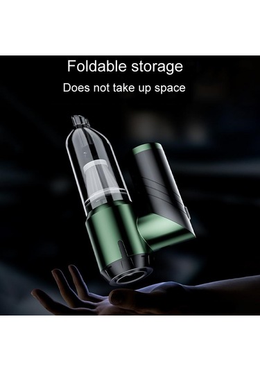 Suıtu St-6670 El Küçük Fırçasız Emiş Gücü Katlanabilir Akülü Araç Süpürgesi Koyu Yeşil