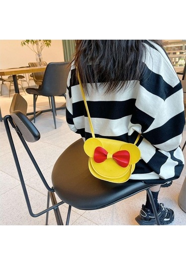 Dancemonkey Satchel Omuz Mini Kulaklı Küçük Küçük Kızlar Kırmızısı Ilmek Gül Fare Dayanıklı Çantaları Çanta Ve Pembe