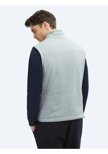 Kip Lacivert Regular Fit Dik Yaka Casual Dokuma Spor Yelek Lacivert