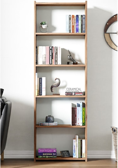 Kts2 Modern Kitaplık / 5 Raflı - 60x180 Cm - Çam