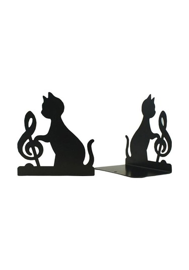Luckysouk Sevimli Kedi Kitaplık Metal Kitaplık Bookends Kitap Desteği Standı Masası Organizatör Depolama Tutucu L29k Renkli Torpido Üstü Ttr5od