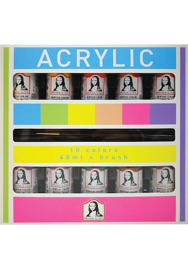 Südor Mona Lisa Akrilik Boya 40 ML 10 Renk + Fırça