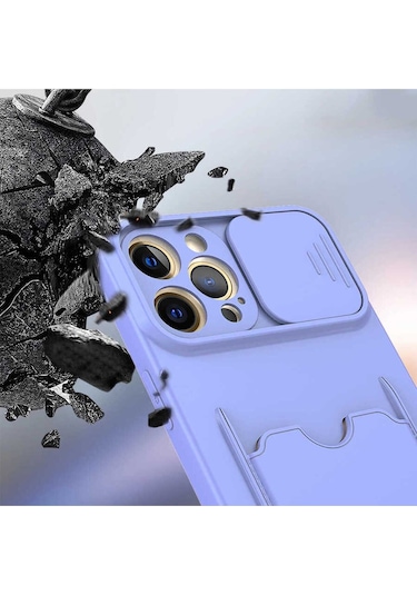 Apple Uyumlu iPhone 12 Pro Fzd Kartix Kılıf-koyu Mor