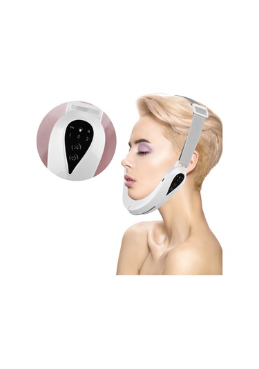 Youtek Ems Mikro Akım Yüz Gerginleştirici Maske - V Yüzü Geliştirici, Lifting Ve Masaj Fonksiyonu İle Güzellik Aleti Beyaz