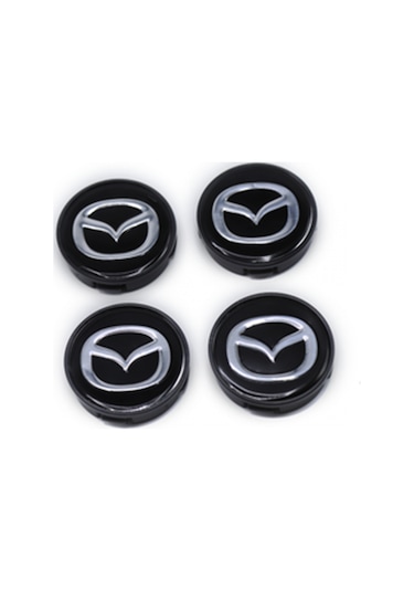 Mazda Siyah 55/58 Jant Göbeği 4'lü Set
