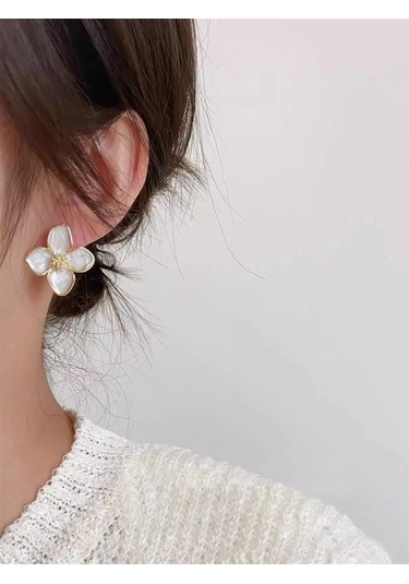 Flybuy Ebegümeci Bırakılan Sır Kız Fransız Küpe Kadınlar İçin 1.50 Cm-gümüş, Moda Stil, Huanzhi Marka Gümüş