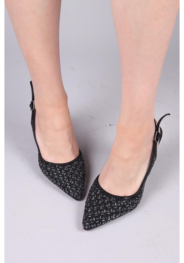 Sandor Çubuk Boncuklu Stiletto Siyah-8473 Siyah