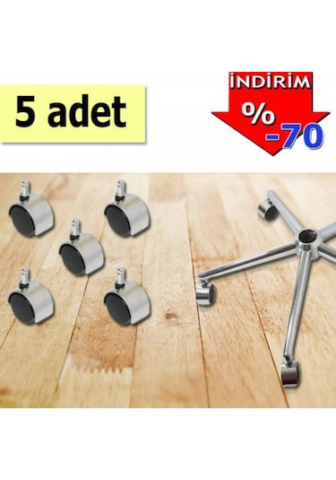 Depolife Büro Koltuk Yıldız Ayak Tekerleği Tekerlek Ofis