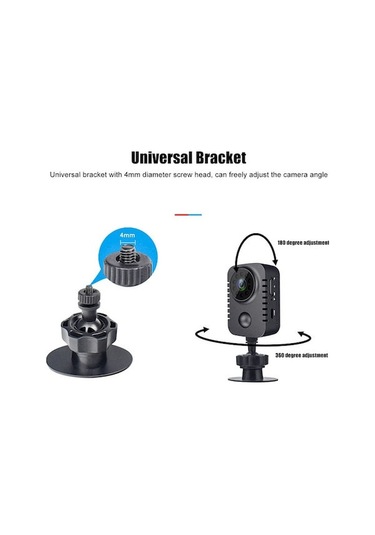 Mufunye Md29 Siyah Gönüllü Algılama Kameralı - Gece Görüşü Kızılötesi, 1080p Geniş Açı, Kartlı Kayıt, Klipsli Gönüllü İzleme Kamerası