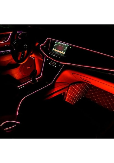 Kırmızı 5 Metre Neon Ip Torpido Ledi Oto Şerit Led