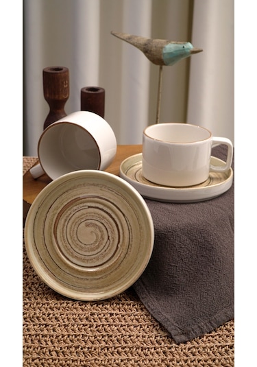 Heda Porselen Jüpiter Porselen Çay Takımı 4 Parça 2 Kişilik