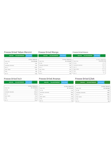 Freezeva Freeze Dried Kuru Meyve 6'lı Tanışma Paketi 110 G