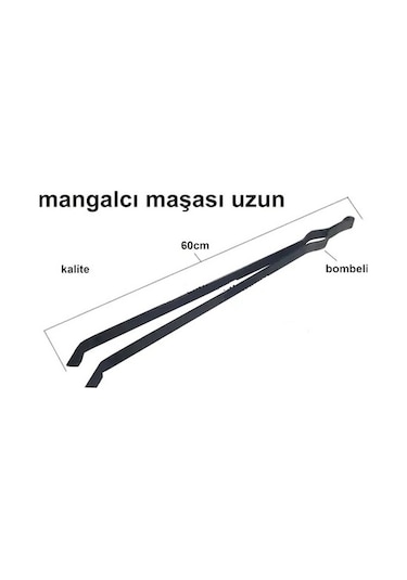 60 Cm Bombeli Şömine Maşası Odun Kömür Mangal  Maşası