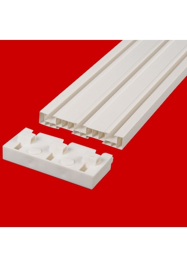 Plastik Korniş 3 Lü Final-sonlandırma Perde Rayı Aparatı 2 Adet