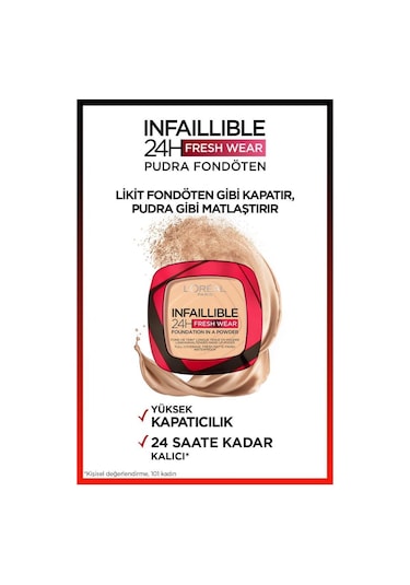 L'Oreal Paris Infaillible 24h Fresh Wear Pudra Fondöten 220 Rose Sand