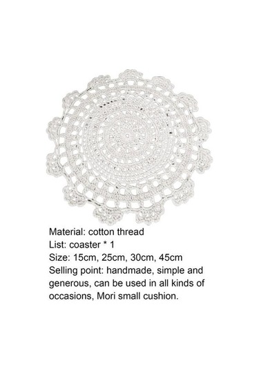 Beyaz Yastık El Yapımı Yıkanabilir Ev Pamuk Hattı İçecekler Ziyafet İçin Yastık Bardak 30cm Beyaz