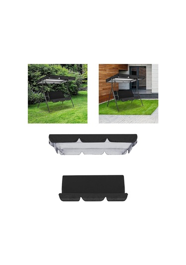 Suntek Veranda Salıncak Gölgelik Açık Sundurma Koltuk Siyah