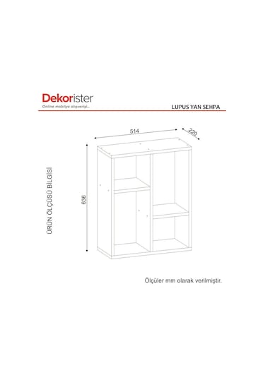 Dekorister Lupus Yan Sehpa Beyaz