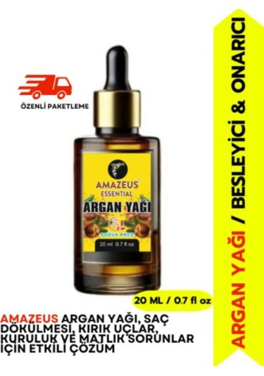 Amazeus 3'lü Bitkisel Yağ Seti/ Biberiye, Argan, Ylang 2x20 Ml %100 Saf Ve Doğal Hediyeli Ürün