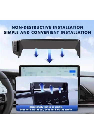 Honeybeeshop Tesla Model 3 2017 2022 Araç Telefon Tutucu Ekran Tabanlı Sabit Anti Sarsıntı Navigasyon Braketi