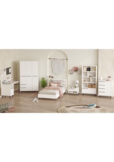 Robin Home Lidya Genç Odası Takımı 6'lı Set Beyaz