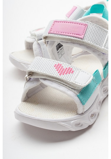 Mnpc Kız Çocuk Beyaz Işıklı Anatomik Hafif Spor Sandalet 24y3s98541 Beyaz
