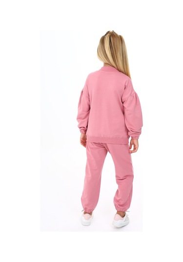 Toontoy Kız Çocuk Baskılı Eşofman Takım Gül Kurusu