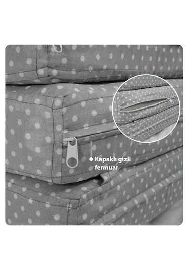Xpermate Katlanır Çift Kişilik Yatak Çantalı 120x180x8 Gri