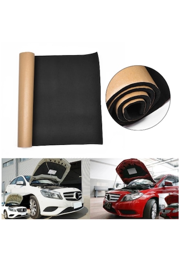 Oto Araç Kaput Ses Yalıtım Süngeri Yapışkanlı Yanmaz 9 Mm 100x150