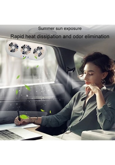 Usb Eklenti Araba Penceresi Egzoz Fanı Araba Hava Sirkülasyonu Soğutma Havalandırma Fanı, Boyut:beyaz