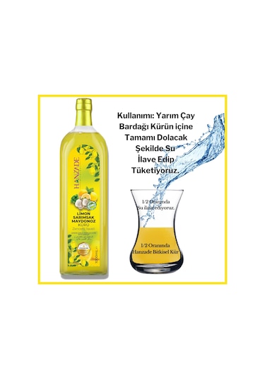 Hanzade Bitkisel Limon Sarımsak Maydanoz Kürü Cam 1 L