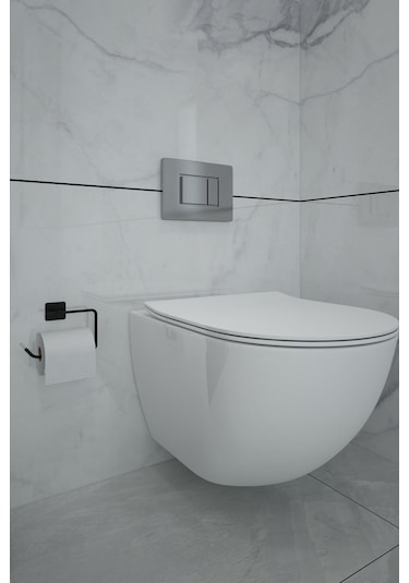 Alper Banyo Jasmin Kare Yapışkanlı Açık Kağıtlık Tuvalet Kağıdı Askısı