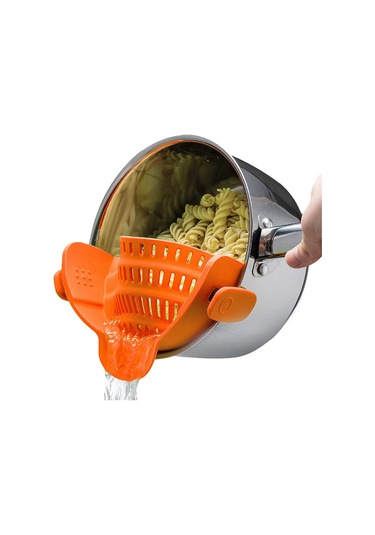 Symbee Ev Kullanıma Silikon Süzgeç Tencere Kenarı Sıvı Engelleyici - Sebze Makarna Süzme Kayıp Önleyici Yeşil