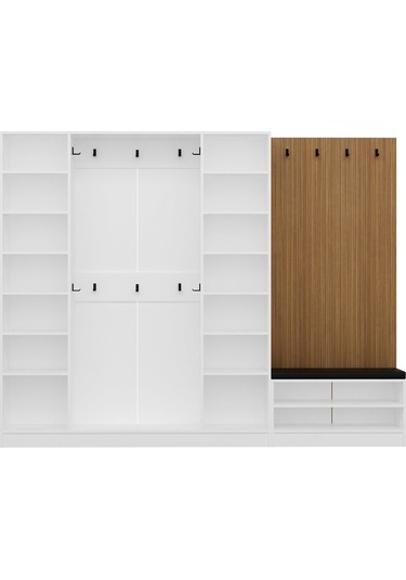 Kale Dekor Panel 2 Bölme Raf Portmanto+ayk Mind Byz 4 Kapaksız