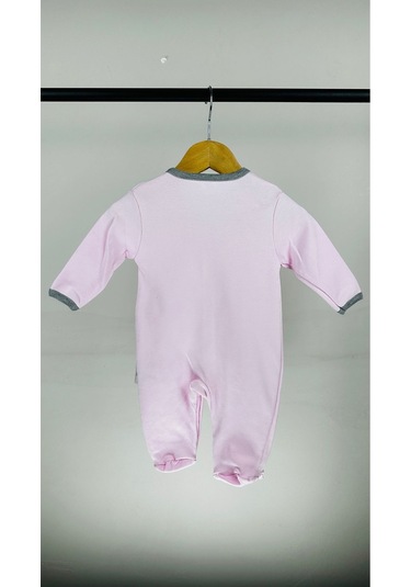 Sevımli Filli Çıtçıtlı Pamuklu Bebek Tulum 001